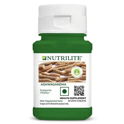 Amway Nutrilite Ashwagandha 60 Tabs Revitalizes Body & Mind Exp 2028 - Image 1 of 4