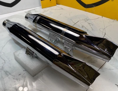 Оригинальные глушители для выхлопной системы 80-99 EVO Harley-Davidon Deluxe Fatboy, Softail Fishtail - Изображение 1 из 4