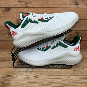Adidas Entrenadores Para Hombre Talla UK 10 AlphaBounce+ Blanco Miami Hurricanes Jugador NFL - Imagen 1 de 14