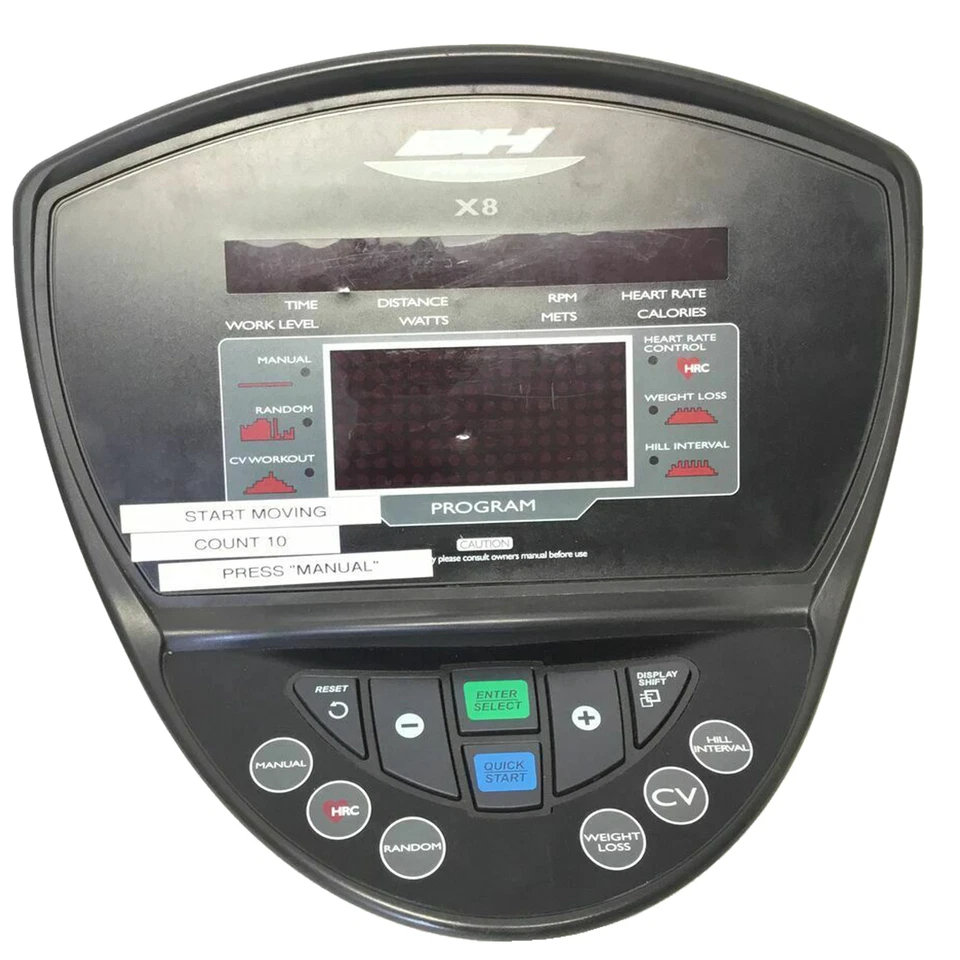 Panel de consola de pantalla elíptica BH Fitness X8 2008 BL27 3588 X8-DCP Foto 1 de 1