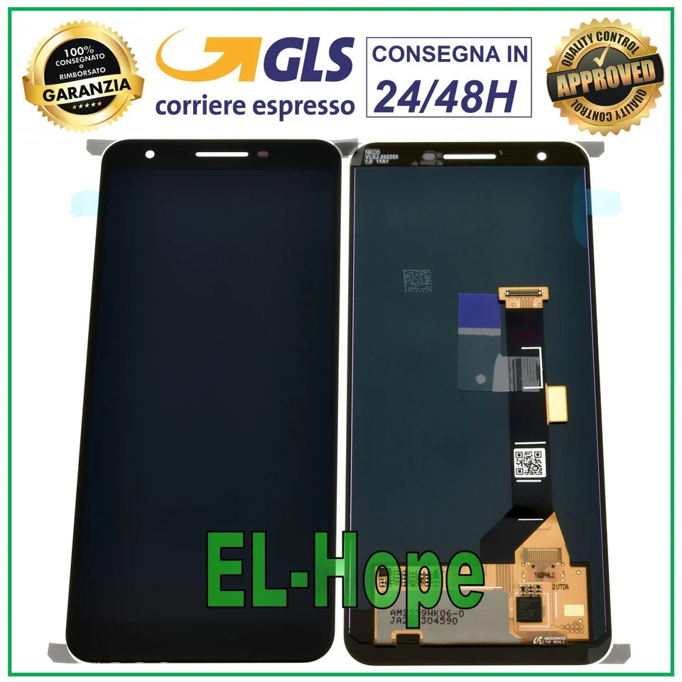 DISPLAY LCD OLED PER GOOGLE PIXEL 3A G020F TOUCH SCREEN SCHERMO 5.6" ASSEMBLATO