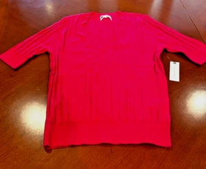 Anthropologie - Suéter Manga Corta Rosa/Rosa - Cuello en V Talla Pequeña Nuevo con Etiquetas - Imagen 1 de 4