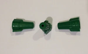 (500) Conector de cable de tuerca giratoria verde de doble ala P11 conexión a tierra hecho en EE. UU. - Imagen 1 de 2