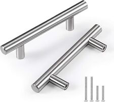 SIlver Cabinet Handles Stainless Steel Drawer Pulls, 76mm 90mm 96mm 102mm