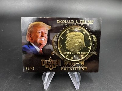 2023 Decision 2020 Donald Trump Gold Foil 45th Gold Plated Coin 01/ 46 #TC13 - Image 1 of 4