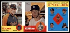 2012 Topps Heritage Panel Jim Leyland/Clayton Kershaw/Roy Halladay-T. Lincecum a
