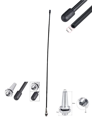 Upgrade RC Antenna Tube Black with Cap and Silver Mount RC Car, Boat Aerial UK - Image 1 of 4