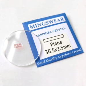 0,8/1,0/1,2/1,5/2,0/2,5/3,0 dick 20-40 mm flache Saphiruhr Glas Rund Kristall - Bild 1 von 9