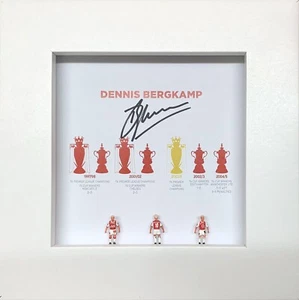 MARCO SUBBUTEO PINTADO A MANO PERSONALIZADO FIRMADO ARSENAL DENNIS BERGKAMP PRUEBA DE CERTIFICADO DE AUTENTICIDAD - Imagen 1 de 3