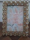 4X6 Gold Plated With Faux Diamonds Picture Photo Frame Tabletop And Wall