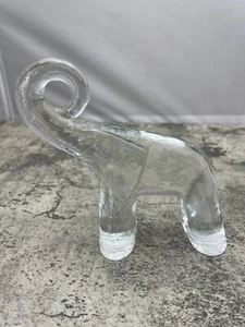Kosta Boda Bertil Vallien Glass Elephant Figurine Zoo Series Sweden MCM Crystal - Picture 1 of 5