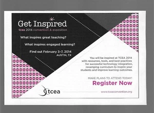 Anuncio impreso TCEA 2014 Convención y Exposición para Maestros Educadores Austin TX 2013 - Imagen 1 de 1