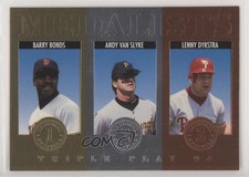 1994 Donruss Triple Play s Barry Bonds Andy Van Slyke Lenny Dykstra #12