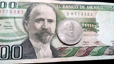 Watermark  1980"S  500 Pesos Mexican Currency Madero Banknote Mexico