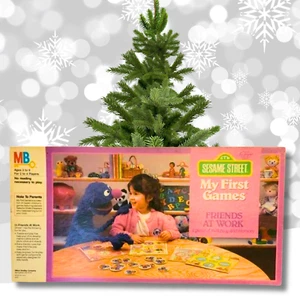 Vintage 1986 My Sesame Street First Games Friends At Work Game Milton Bradley - Imagen 1 de 2