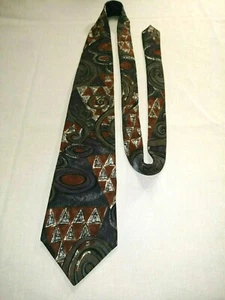 Oscar de la Renta Neckware Couture Collection Necktie shades of gray brown Tie - Picture 1 of 12