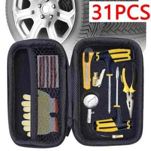 Car Tire Repair Tool Kit Auto Bike Tubeless Tire Tyre Puncture Tire Repair Kit - Picture 1 of 22