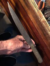 Vtg FOSTER BROS Made In USA 9-1/2”Blade 14-1/2” Wood Handle Carving Boning Knife