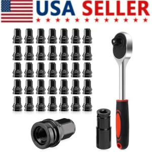 Set of 36PCS Lug Nuts For 2017-2021 2022 Ford F250 F350 Super Duty HCPZ-1012-B - Picture 1 of 11