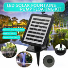 Solar Power Water Pump With LED Light Battery Garden Outdoor Pond Fountain Pool