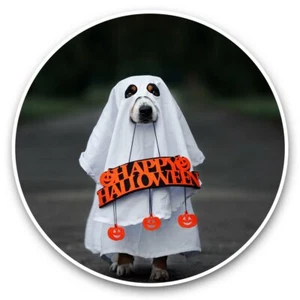 2 x Vinyl Aufkleber 20 cm - Geist Hund Halloween Kostüm #45145 - Bild 1 von 8