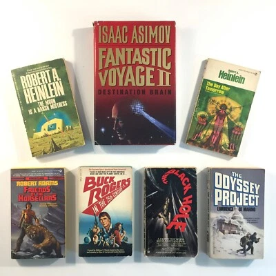 VINTAGE Sci-Fi Book Lot RARE! Buck Rogers, Robert Heinlein, Isaac Asimov & MORE! - Imagem 1 de 4