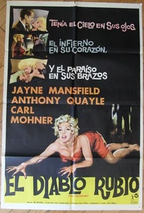 1961 JAYNE MANSFIELD The Challenge 1SH MOVIE POSTER Rare ED. Sexy ART - Picture 1 of 5
