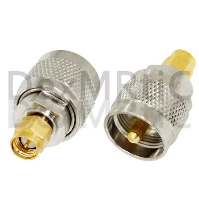 1PC UHF PL259 male to SMA male plug straight RF COAXIAL adapter connector NEW - Image 1 of 4