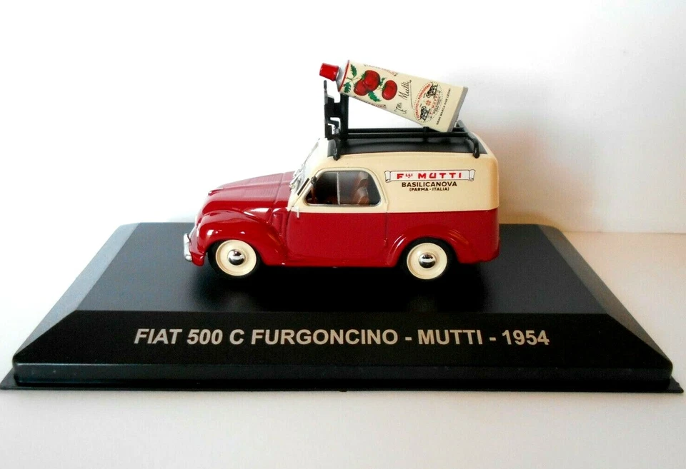  Die Cast Pubblicitari  - FIAT 500 C FURGONCINO - MUTTI - 1954 Scala 1:43 [76B] - Immagine 1 di 1