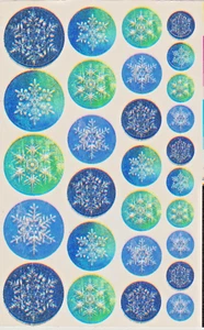 Sandylion CHRISTMAS SNOWSLAKES Very Rare Scrapbooking Maxi Stickers. A22 VNTG - Picture 1 of 1