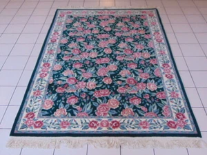Vintage Estate Handmade Chinese Buckingham Rug E228 - Picture 1 of 5