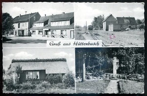 DEUTSCHLAND Gruss aus Huettenbusch 1975 Bahnhof Worpswede. Echt Foto Postkarte - Bild 1 von 2