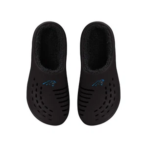 FOCO NFL Men's Carolina Panthers Sherpa Lined Big Logo Clogs - Picture 1 of 7