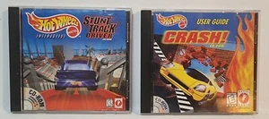 Set of 2 Hot Wheels CD-ROM Stunt Truck Driver & CRASH! (PC, 1998-99) Win 95 98 - Picture 1 of 10