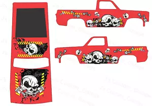 Skulls & Pistons 83 Silverado 1/64 maßgeschneiderter Wasserschiebeaufkleber für Hot Wheels - Bild 1 von 1