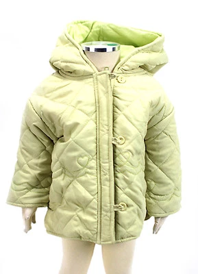 Parka JACADI Niña Atele Suave Verde Lima con Capucha Talla 6 Meses Nueva con Etiquetas $85 Foto 1 de 2