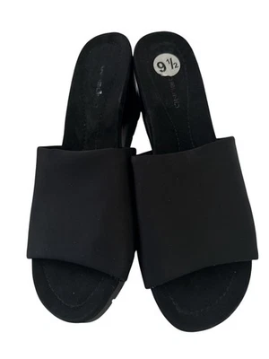 Bandolino Black Suede Sandal - 9.5 - Worn Once - EUC - Wedge Heel - Image 1 of 4