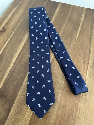 Lauren Ralph Lauren男式海军佩斯利图案领带工作服学院 — 第 1/4 张图片