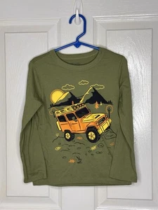 Kinder Place Shirt Jungen Größe 4T Grün Langarm Outdoor Berge - Bild 1 von 4