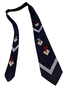 Vintage 1950s Rayon Swing Tie– Abstract Novelty Art Deco Necktie for Men 52X3.2" - Picture 1 of 7