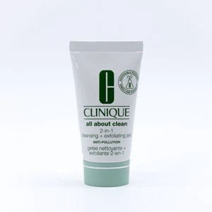 CLINIQUE All About Clean 2-in-1 Cleansing + Exfoliating Jelly 1oz- Missing Box - Picture 1 of 1