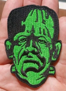 Frankenstein Kopf bestickt Patch 3 Bügelbild Universal Monsters Official Horror - Bild 1 von 3
