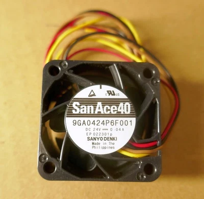 (70) Sanyo Denki San Ace 40 Fan Model 9GA0424P6F001  24V 0.04A   40x40x20mm - Image 1 of 4