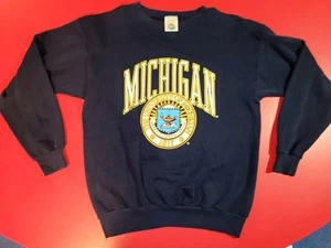 Vintage Michigan Wolverines University Seal Sweatshirt Mens XL Graphic 90s - Picture 1 of 8