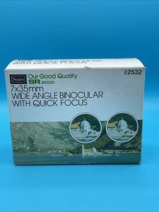 Vintage Sears 7 x 35 mm Wide Angle Model 473.25120 Binoculars w/ Carrying Case - Picture 1 of 17