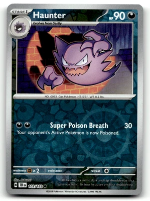 Haunter 103/162 Reverse Holo Common SV05: Temporal Forces LP - Image 1 of 2