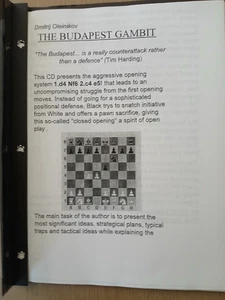 The Budapest Gambit by Dmitrij Oleinikov printout of chess opening CD - Bild 1 von 3