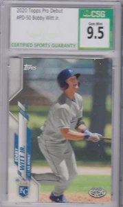 2020 TOPPS PRO DEBUT BOBBY WITT JR. -R/C Rookie -(CSG 9.5 Mint)-Very Nice - Picture 1 of 2