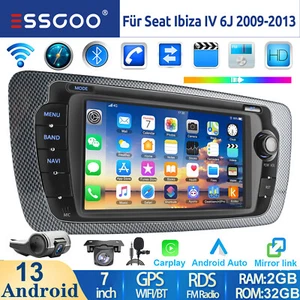 Für Seat Ibiza IV 6J 2009-2013 Android 14 Autoradio DVR CarplayGPS Navi RDS +Kam - Bild 1 von 15