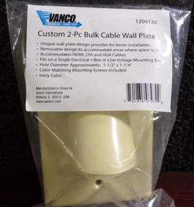 Vanco International 120613X Single Gang 2 Piece Wall Plate Ivory- 120613X (G) - Picture 1 of 5